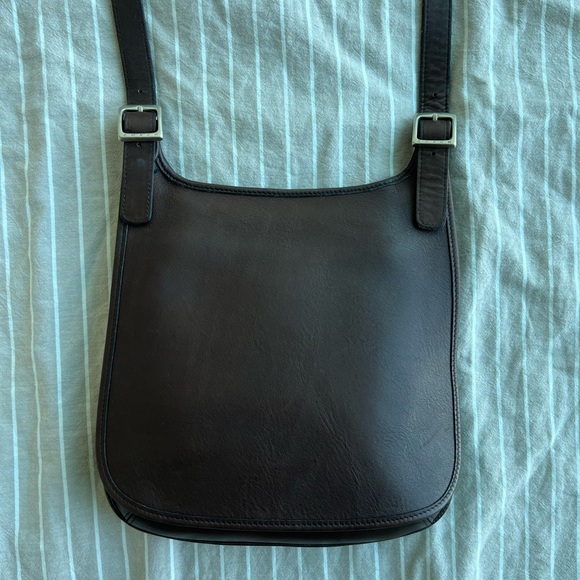 Vintage Coach 9135 Hippie Saddle Bag in Mahogany & Silver Hardware - Picture 9 of 12